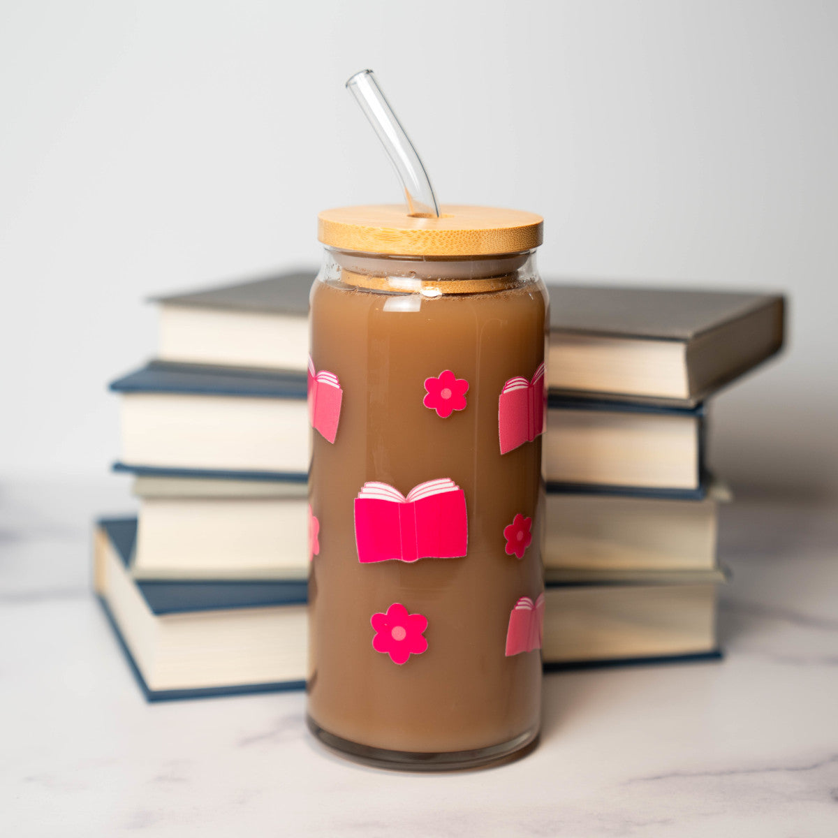 Book Lover Glass Cup