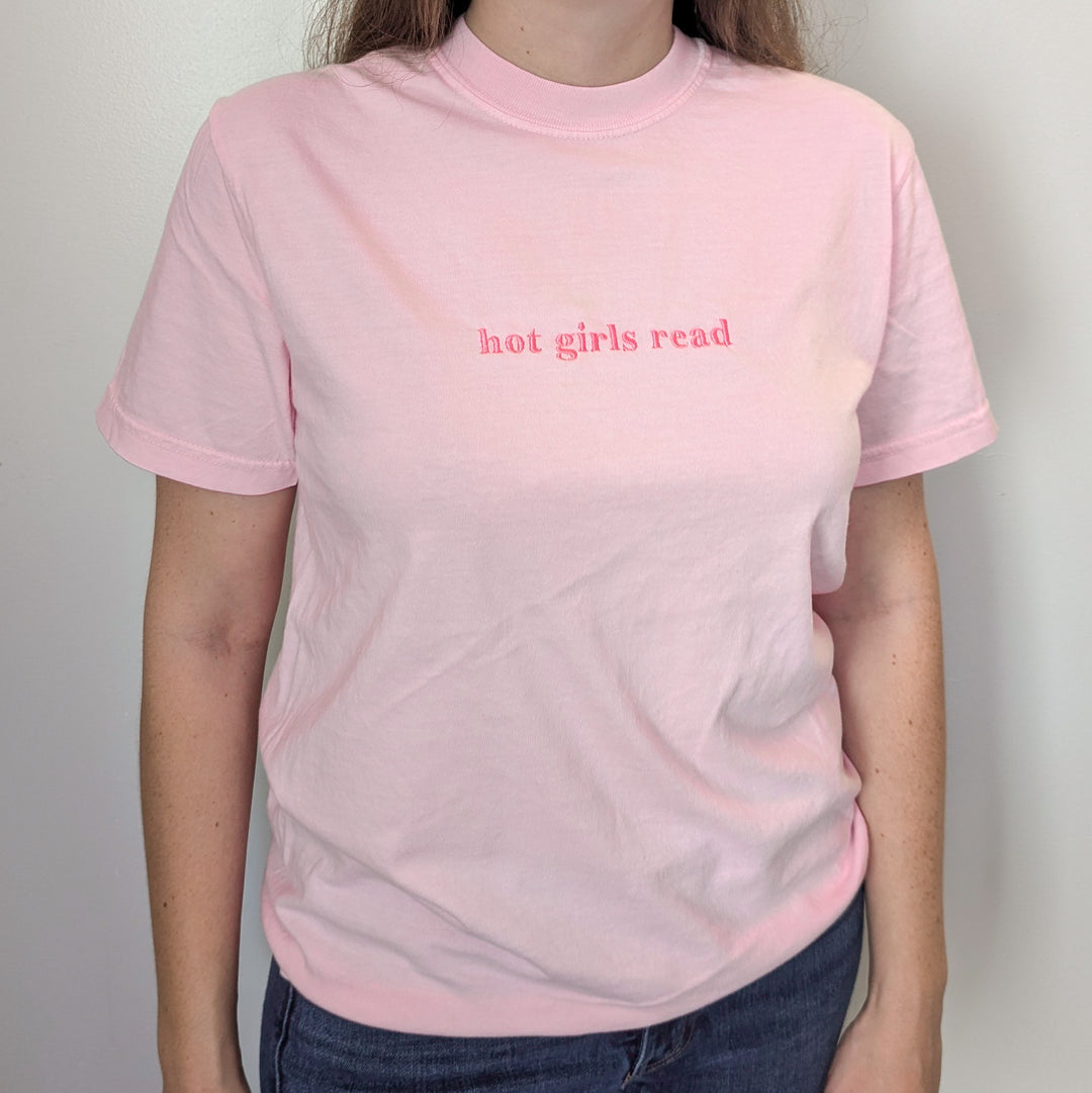 Hot Girls Read Embroidered Shirt