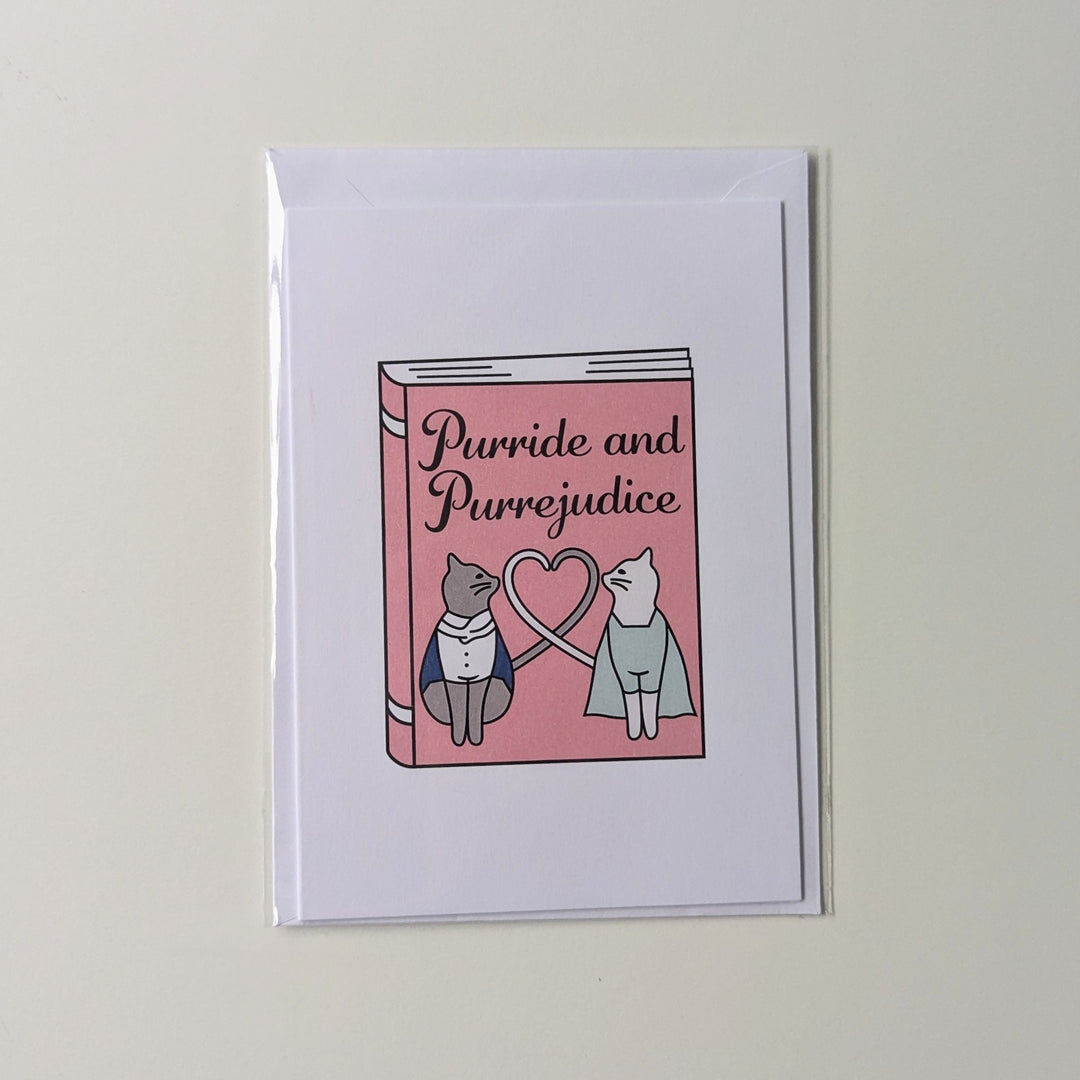 Purride and Purrejudice Greeting Card - DISCONTINUED