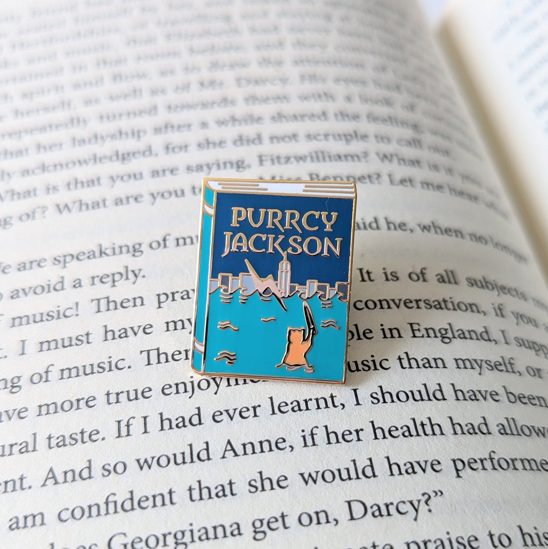Purrcy Jackson Enamel Pin
