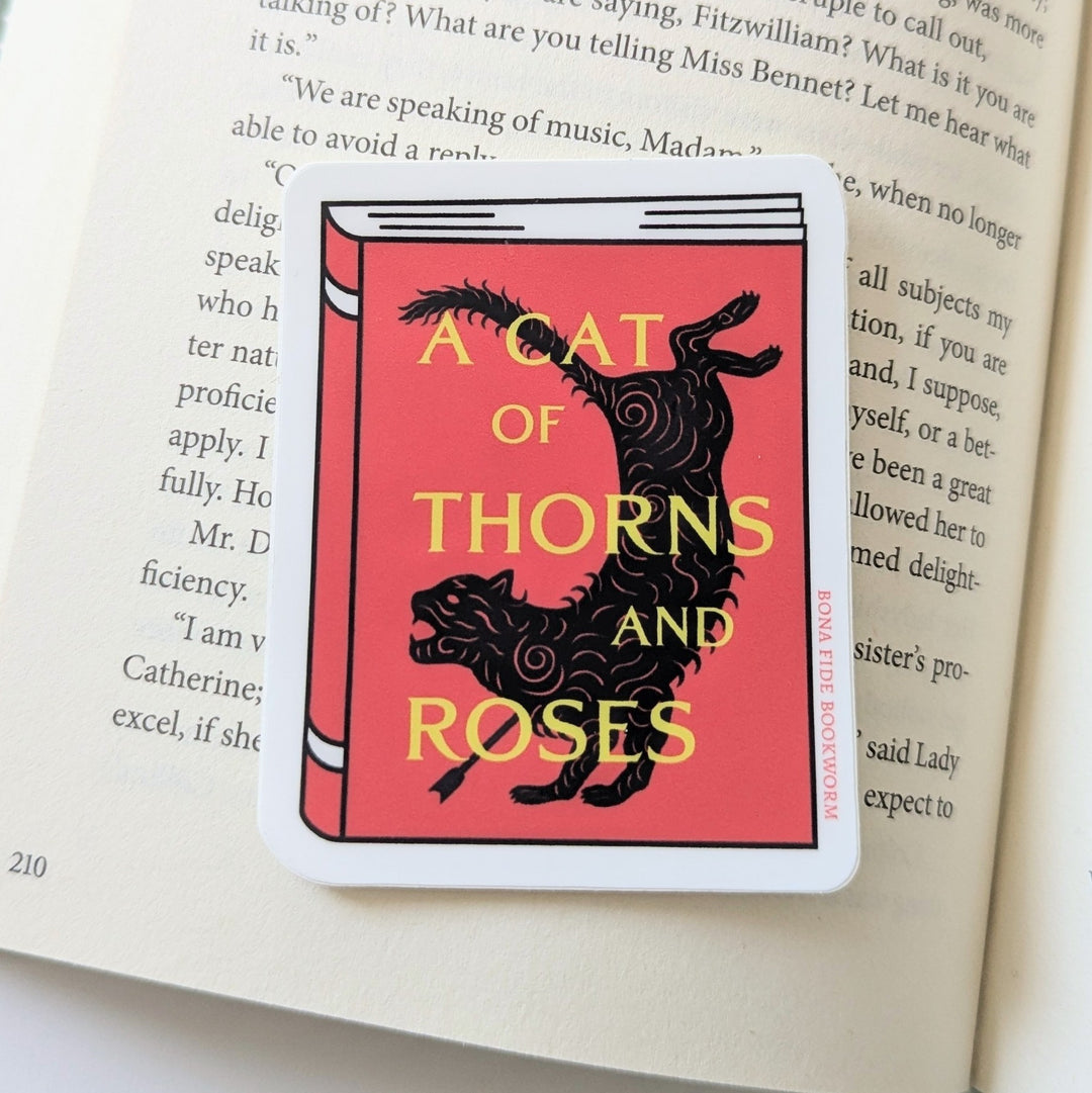 A Cat of Thorns and Roses Sticker