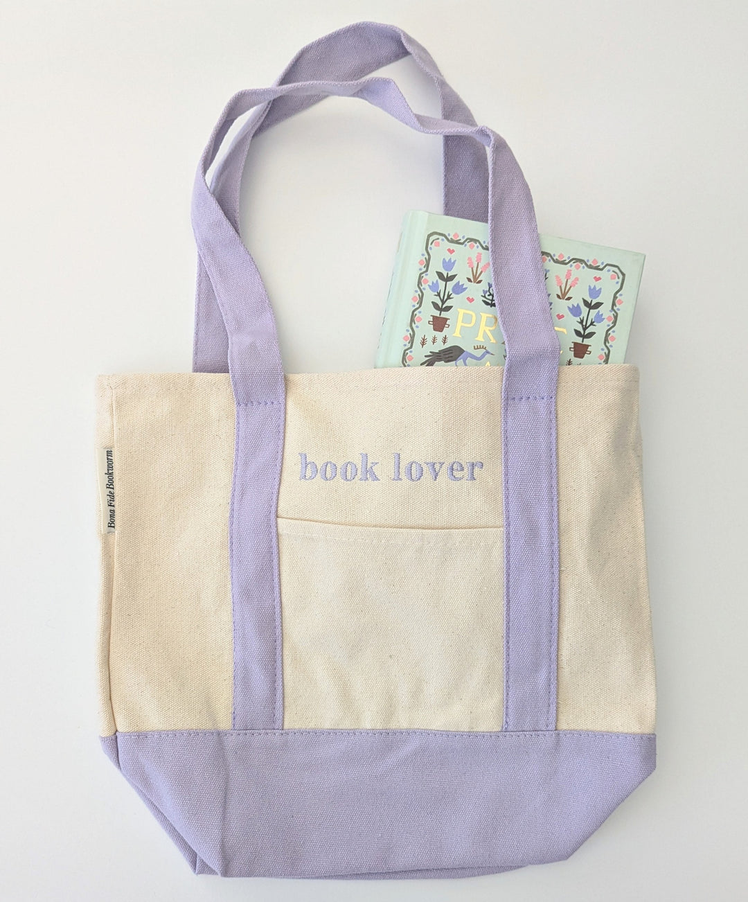 Book Lover Embroidered Mini Tote Bag