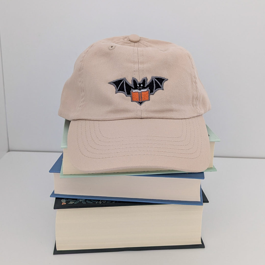 Batty About Books Embroidered Hat