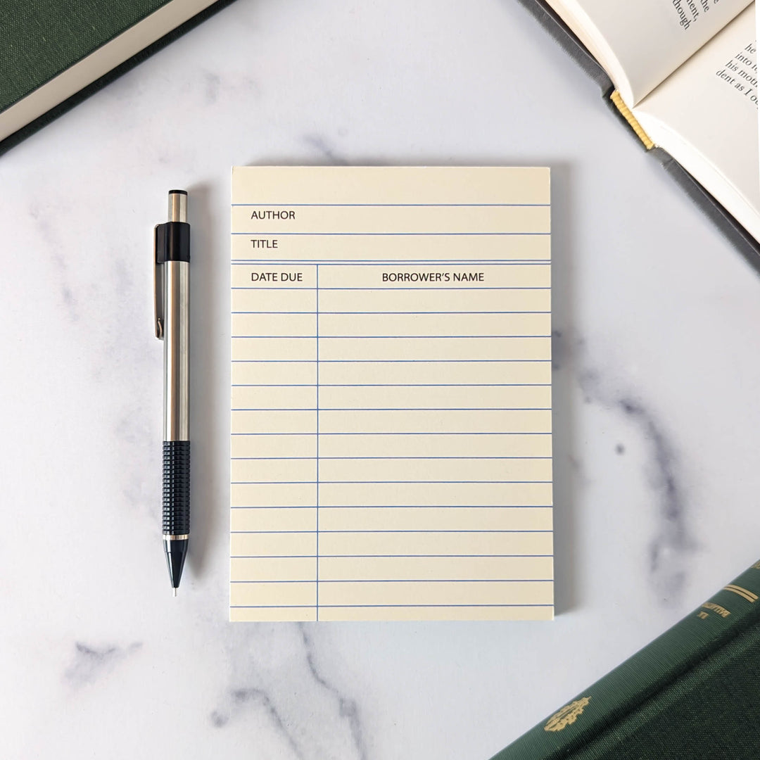 Library Card Notepad