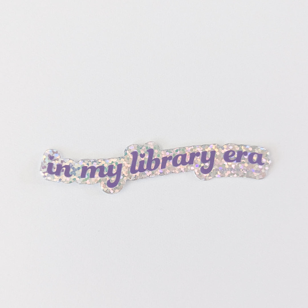 In My Library Era Glitter Sticker