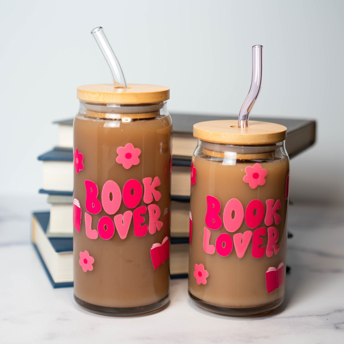 Book Lover Glass Cup