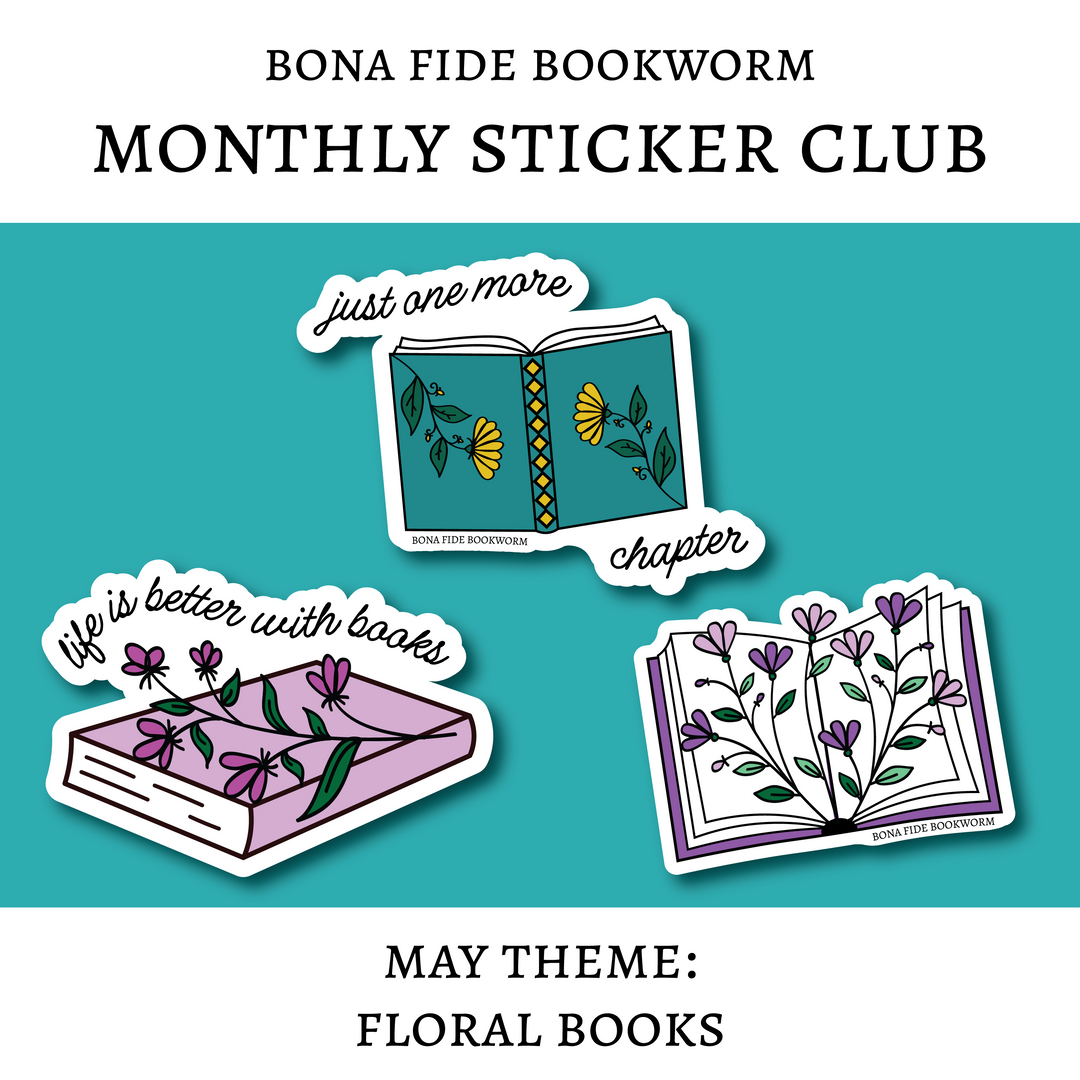 Bookish Sticker Club - Monthly Book-Themed Sticker Subscription