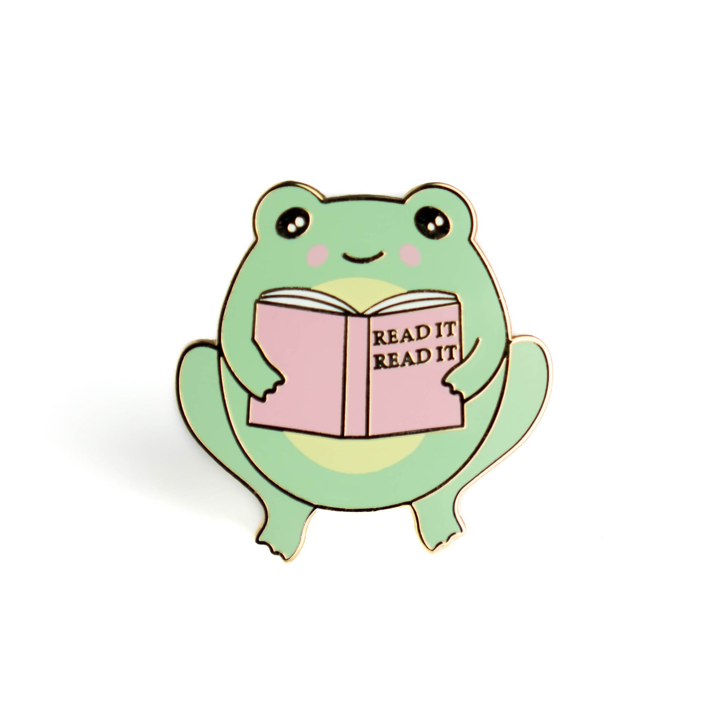 Read It Frog Enamel Pin