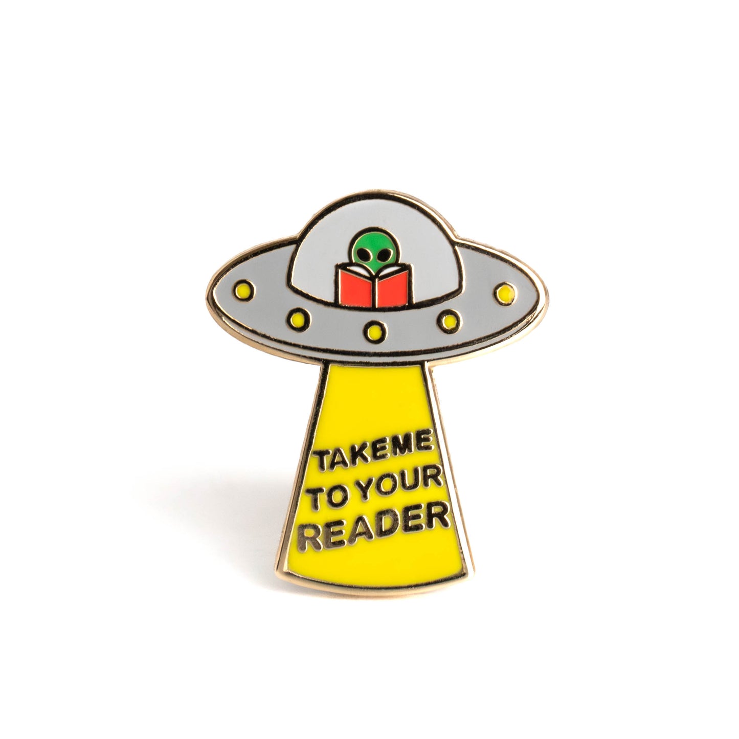 Take Me To Your Reader Enamel Pin