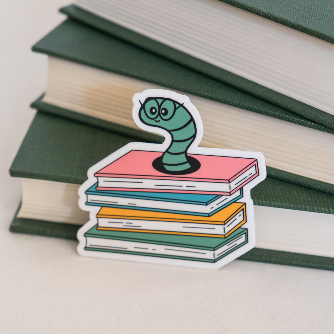 Bookworm Sticker