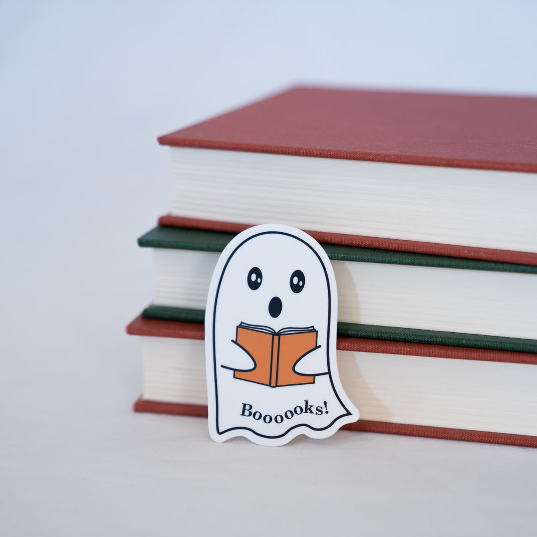 Boooooks Ghost Sticker
