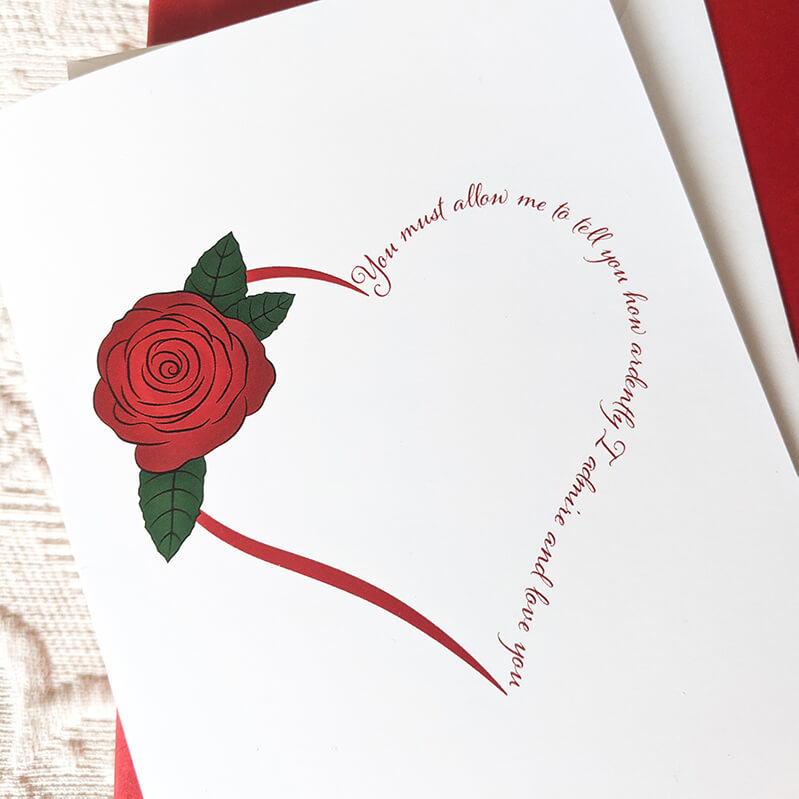 Pride and Prejudice Romantic Card