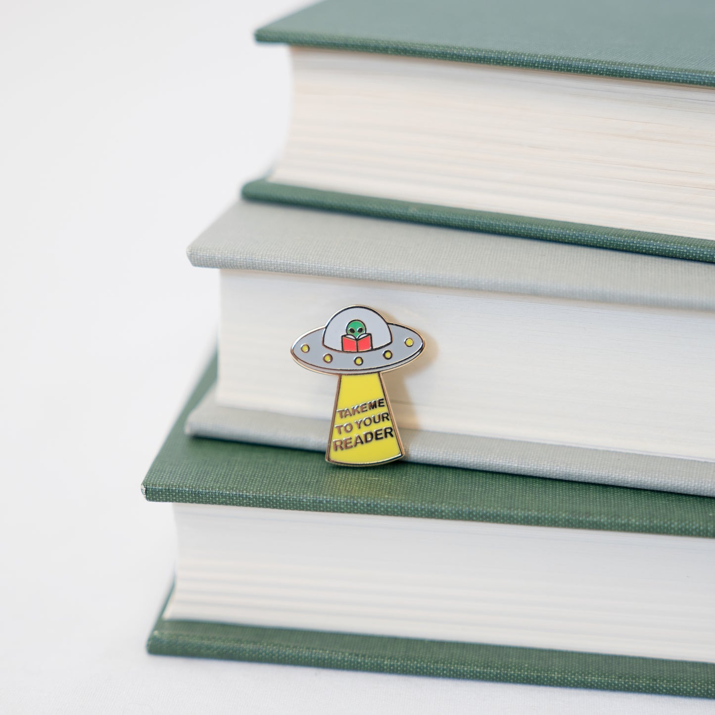 Take Me To Your Reader Enamel Pin