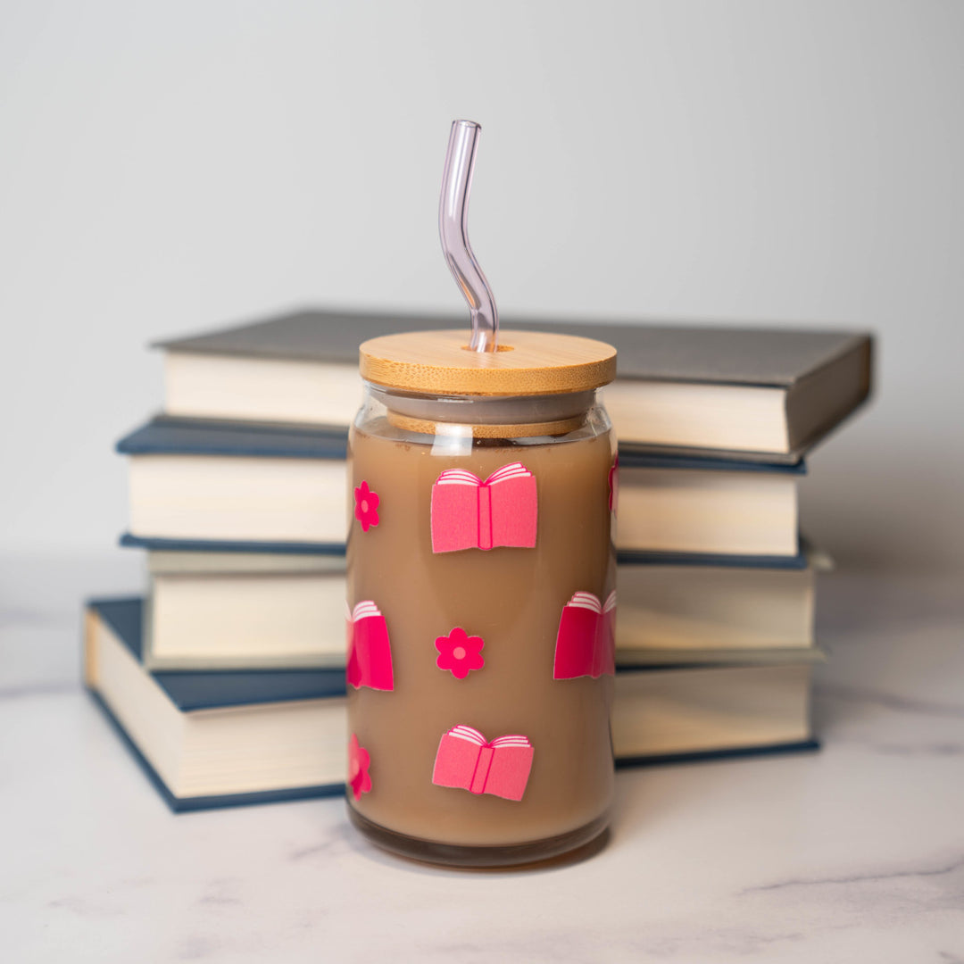 Book Lover Glass Cup