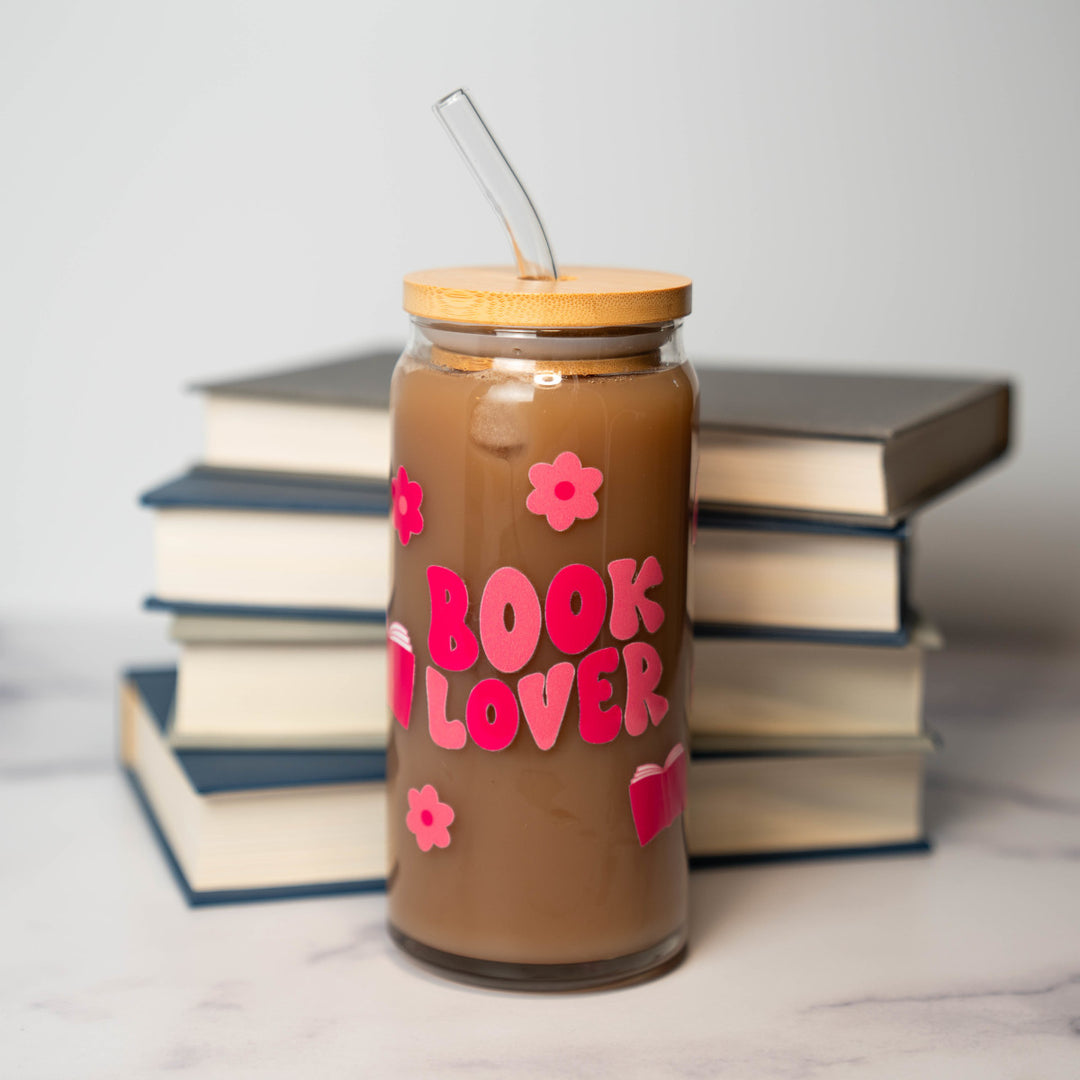 Book Lover Glass Cup