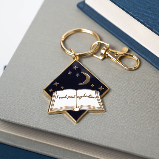 I Read Past My Bedtime Keychain