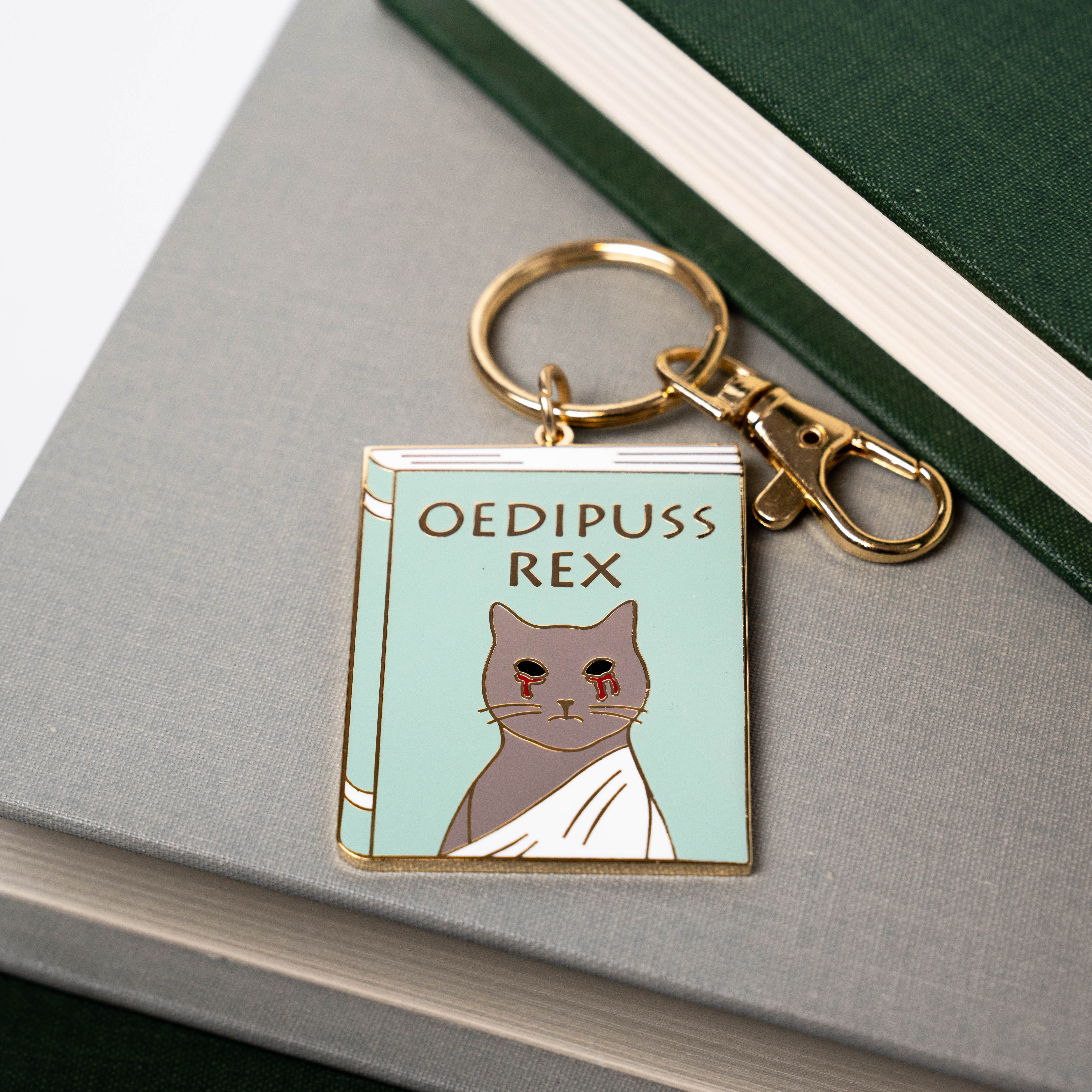 Rex Bookworm Oedipuss Rex Keychain – Bona Fide Bookworm