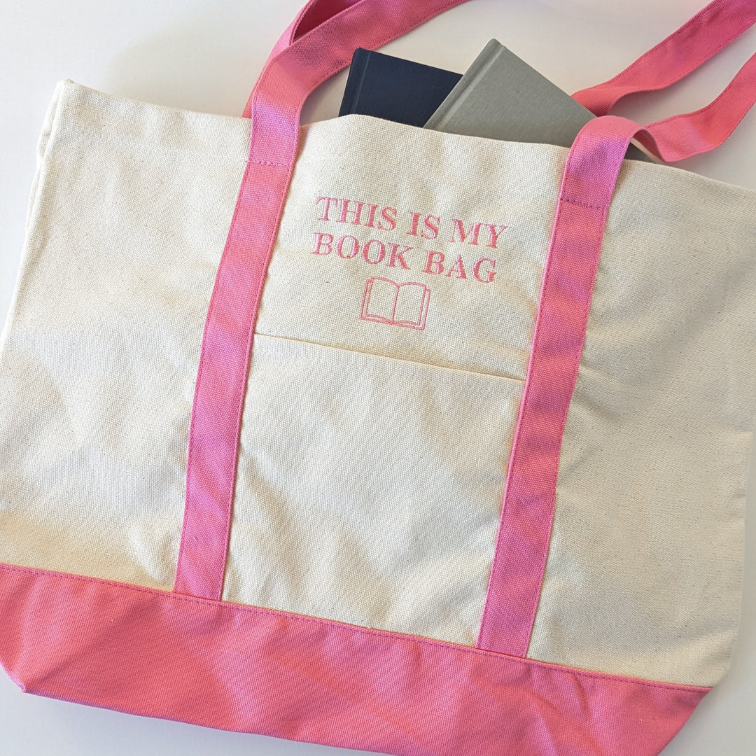 This is My Book Bag Embroidered Tote Bag