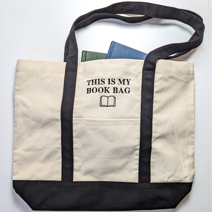This is My Book Bag Embroidered Tote Bag