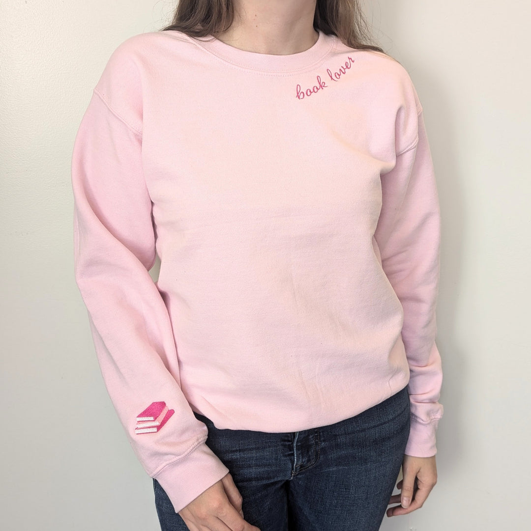 Book Lover Embroidered Sweatshirt