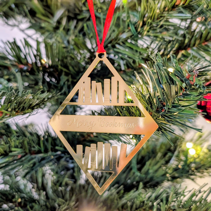 Merry Bookmas Christmas Ornament
