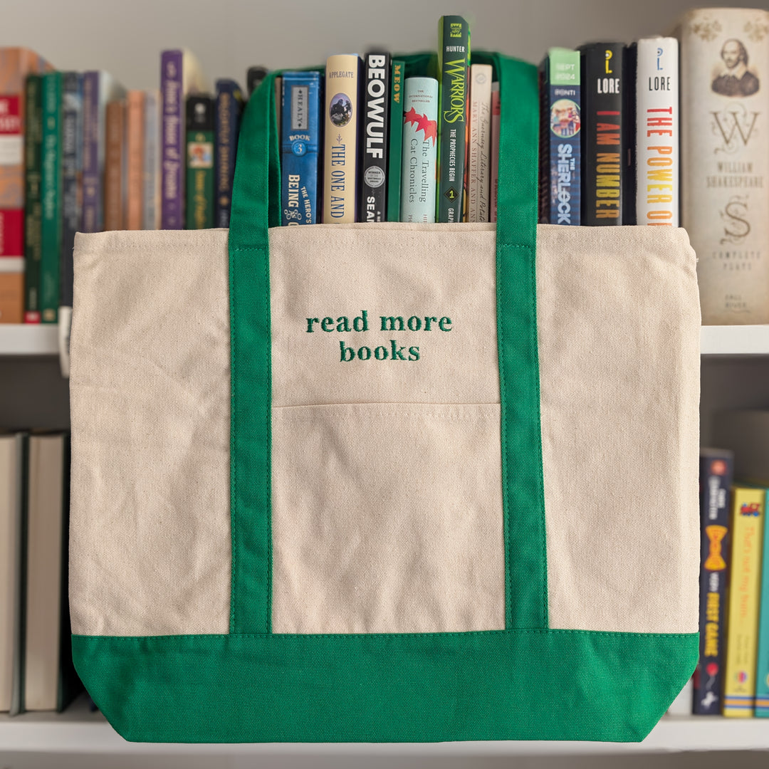 Read More Books Embroidered Tote Bag