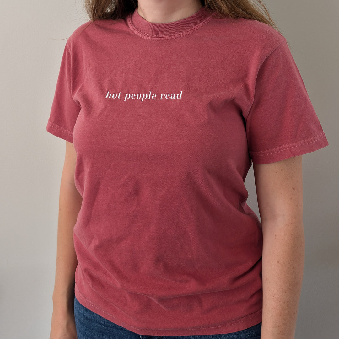 Hot People Read Embroidered Shirt