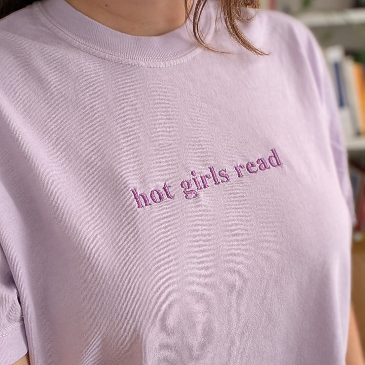 Hot Girls Read Embroidered Shirt