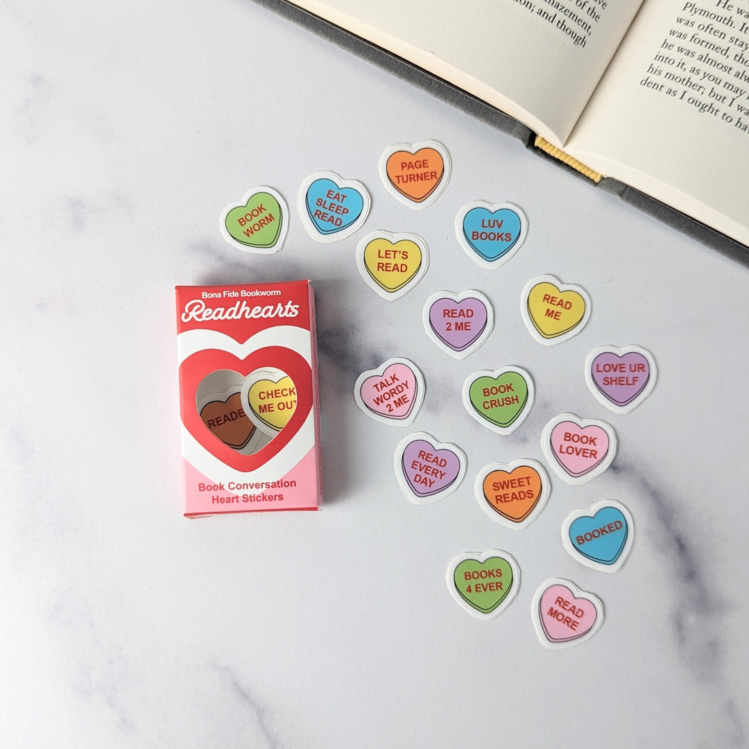 Readhearts Book Conversation Heart Stickers