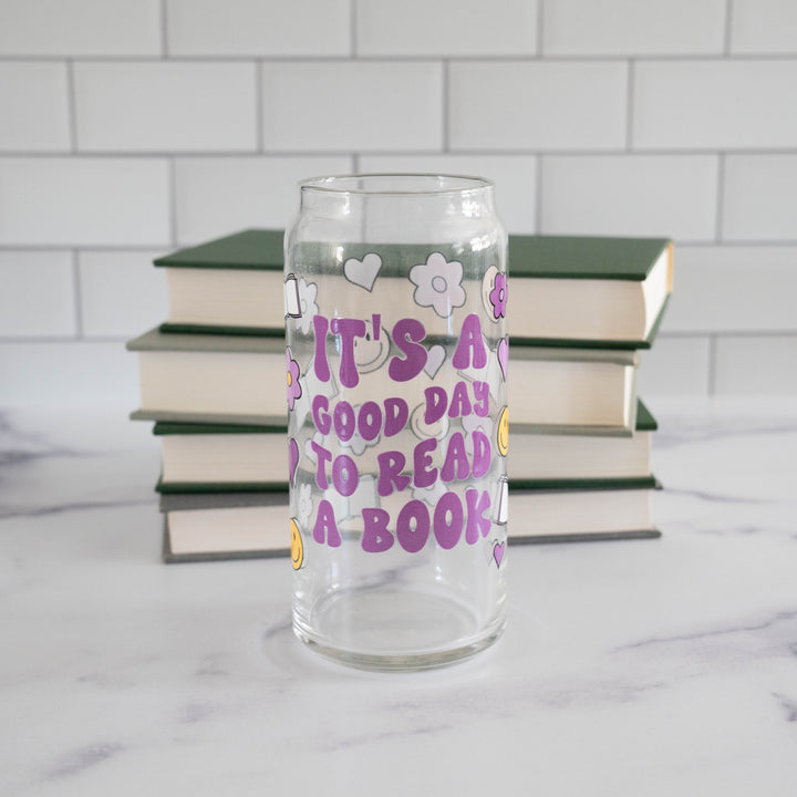 20 Oz. It's a Good Day to Read a Book Glass Cup