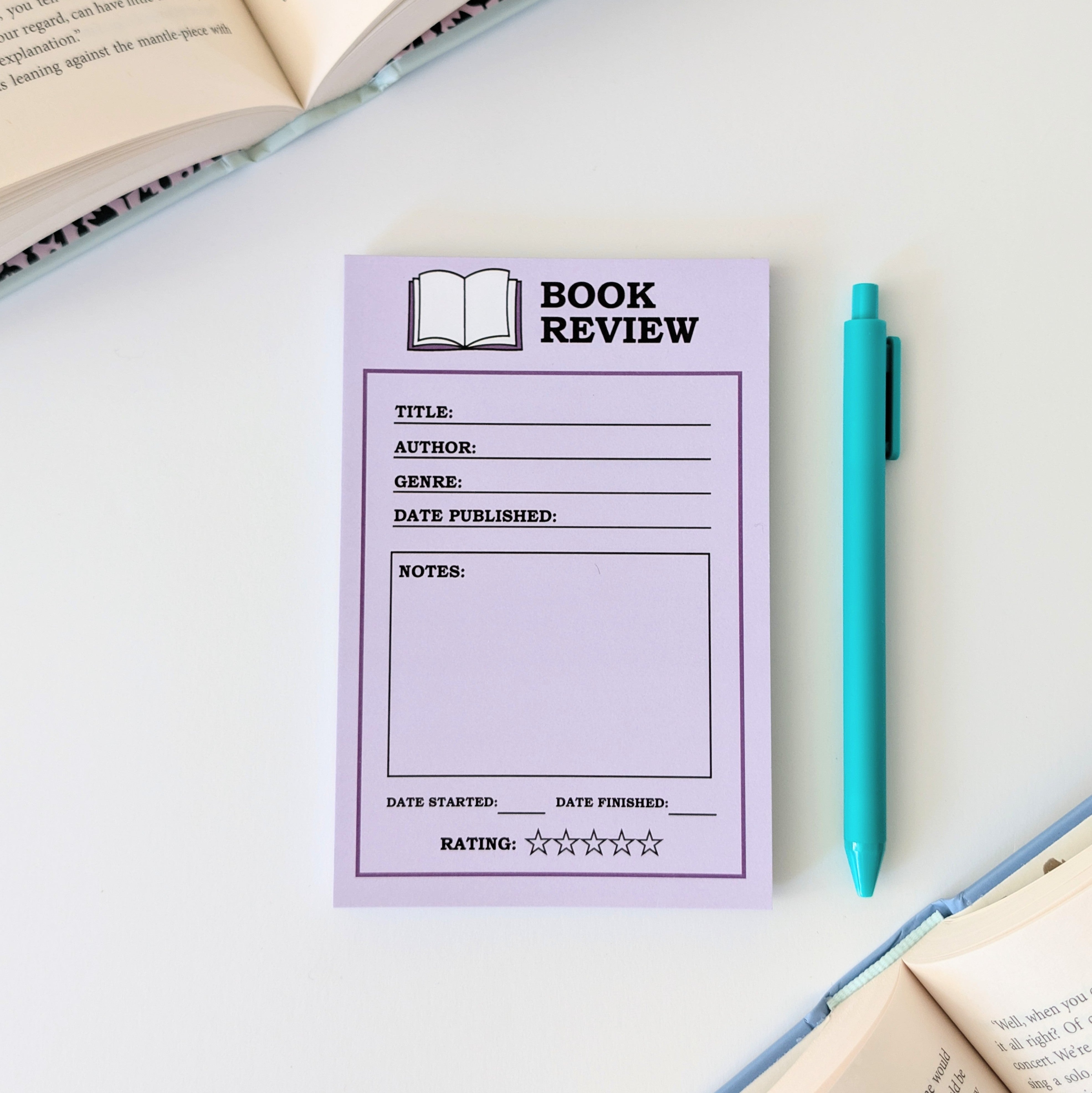 Book Review Notepad – Bona Fide Bookworm