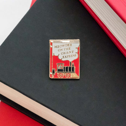 Meowder on the Orient Express Enamel Pin
