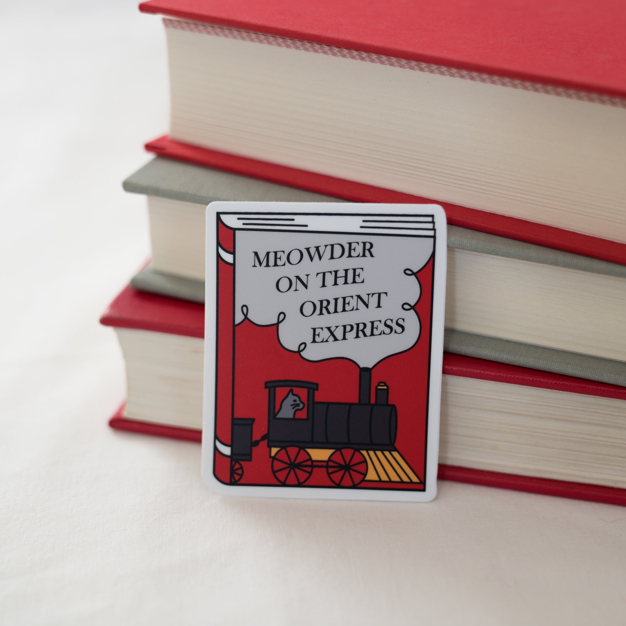 Meowder on the Orient Express Sticker – Bona Fide Bookworm
