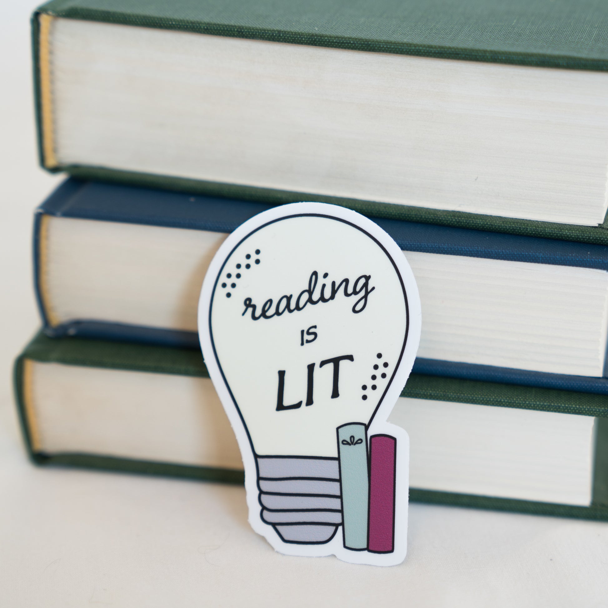 Reading is Lit Sticker – Bona Fide Bookworm